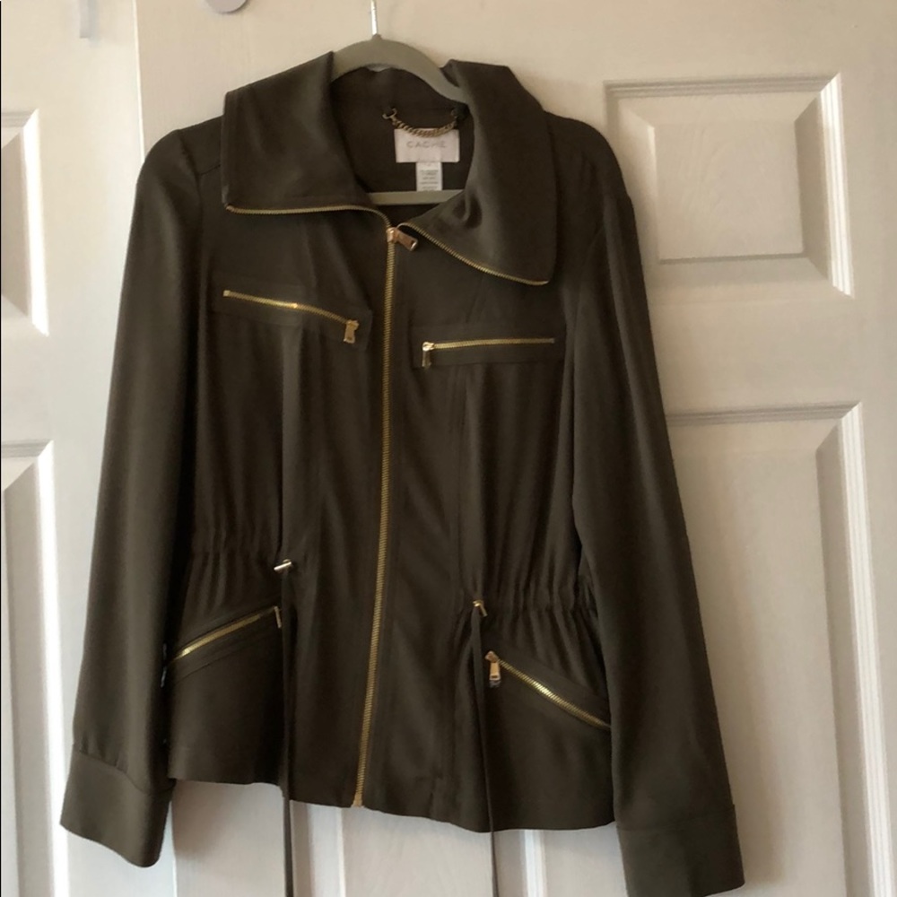 Hunter green and gold jacket